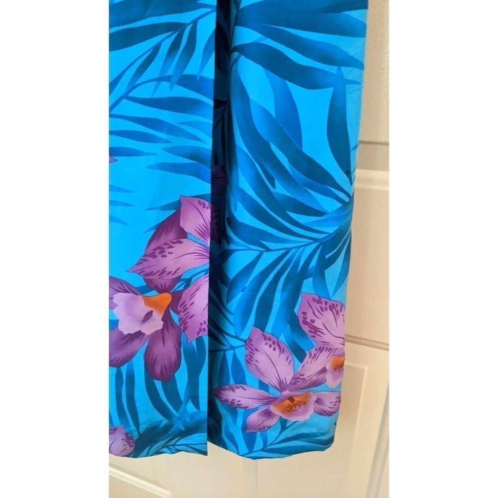 Worthington Sz 8 Wrap Skirt Long 100% Silk Tropical Hawaiian Vintage JCPenny - Picture 8 of 12
